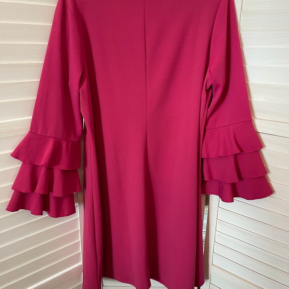 Love Squared Hot pink midi dress size 2X - Picture 2 of 8